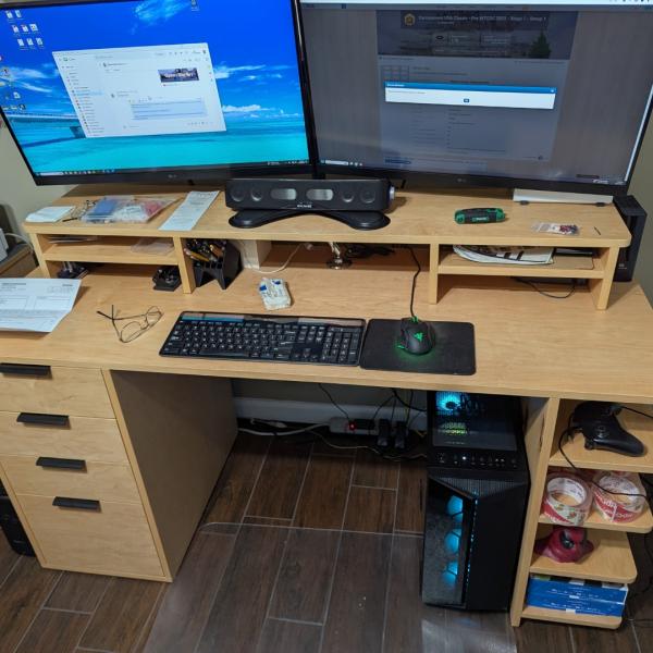Computer Desk with Monitor Stand