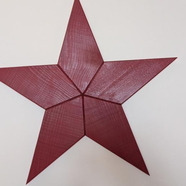 Painted Wooden Star Decoration